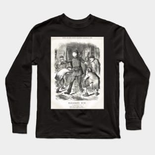 Jack the Ripper Punch Cartoon Blind Man's Buff 1888 Long Sleeve T-Shirt